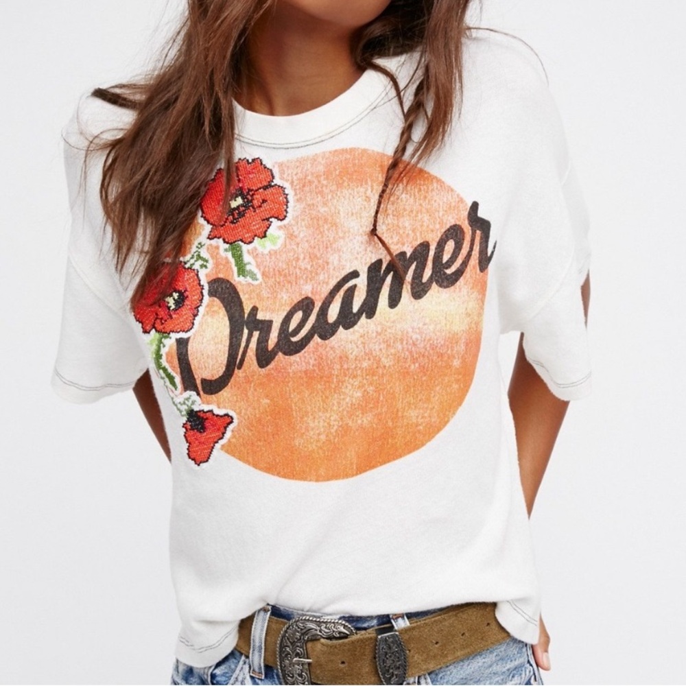 FREE PEOPLE Dreamer off-shoulder tee